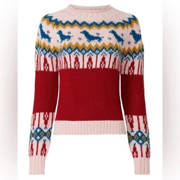 Rachel Antonoff 60% Alpaca Oscar Fairisle Dachshund print sweater Size XS Knit - Picture 10 of 10